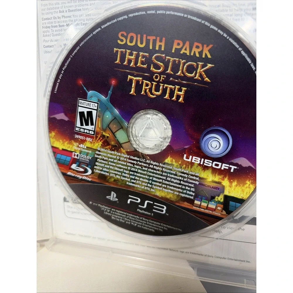 South Park The Stick of Truth Sony PS3 PlayStation 3 Game Disc and Case 2014